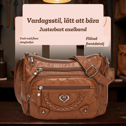 Matilda – Crossbodyväska med flätat detalj – handgjord av Astrid Göteborg