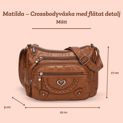Matilda – Crossbodyväska med flätat detalj – handgjord av Astrid Göteborg