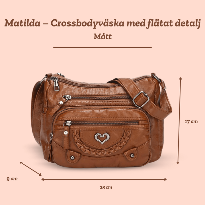 Matilda – Crossbodyväska med flätat detalj – handgjord av Astrid Göteborg