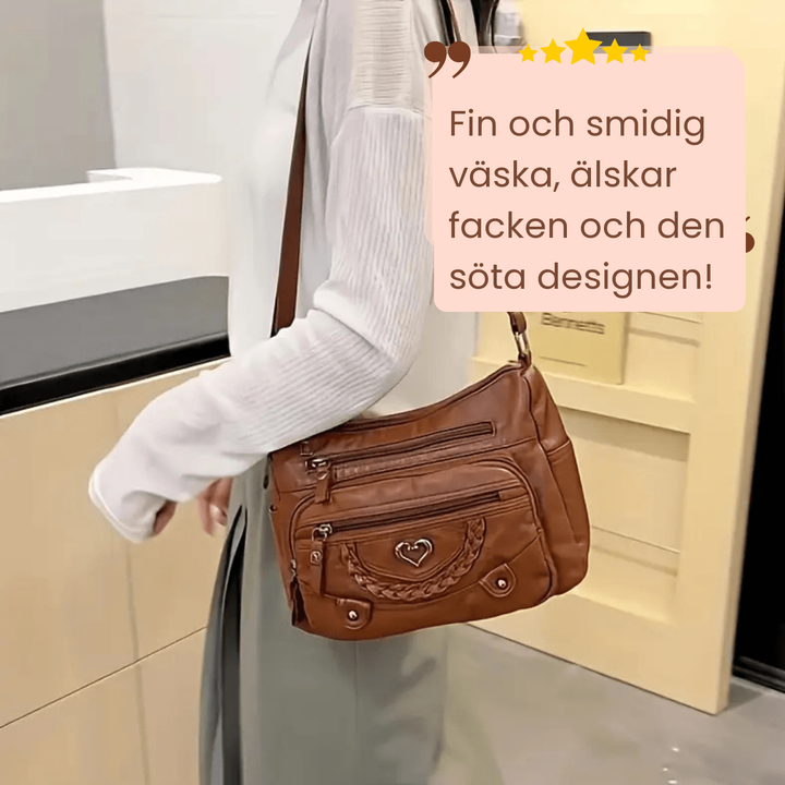 Matilda – Crossbodyväska med flätat detalj – handgjord av Astrid Göteborg