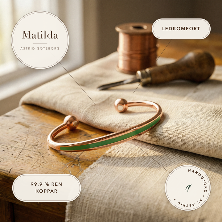 Matilda – Handgjort armband med jadinlägg – handgjord av Astrid Göteborg
