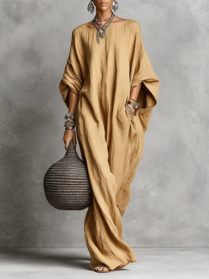 Berit – Oversized maxiklänning med vida ärmar