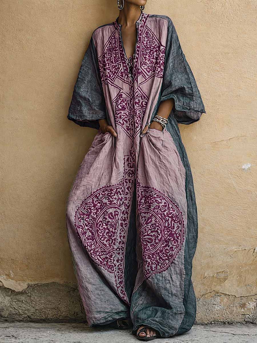 Hulda – Vid jumpsuit med orientaliskt mönster