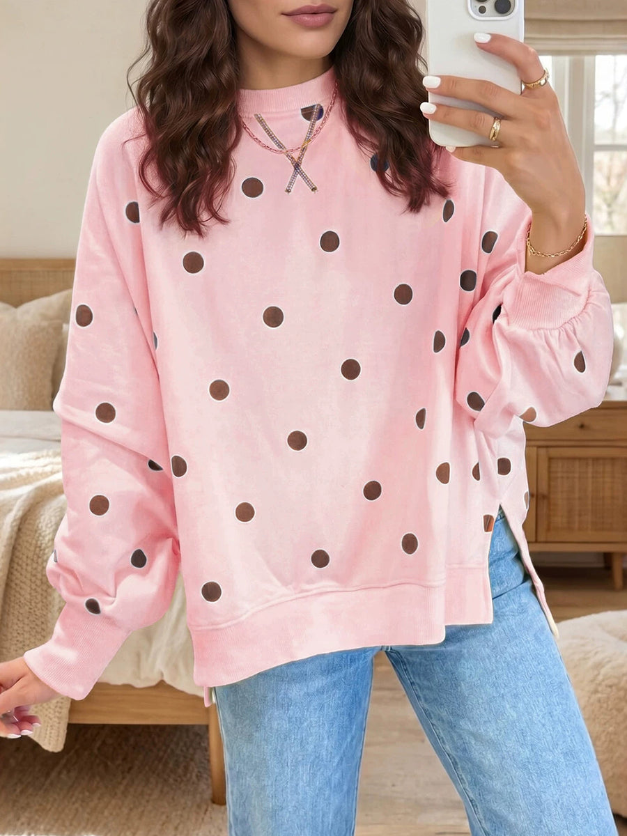 Rut – Oversized tröja med prickigt mönster