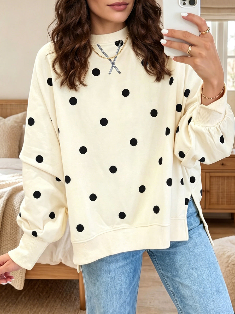 Rut – Oversized tröja med prickigt mönster
