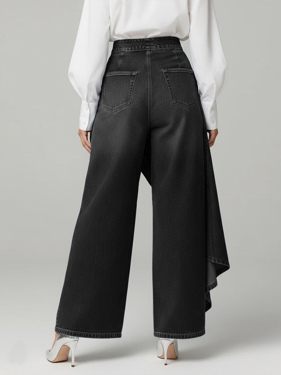Amalia – Vida jeans med asymmetrisk överlappning