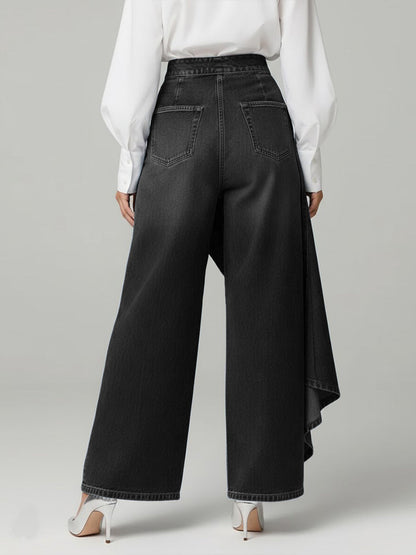 Amalia – Vida jeans med asymmetrisk överlappning