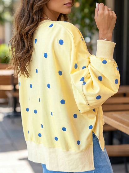 Rut – Oversized tröja med prickigt mönster