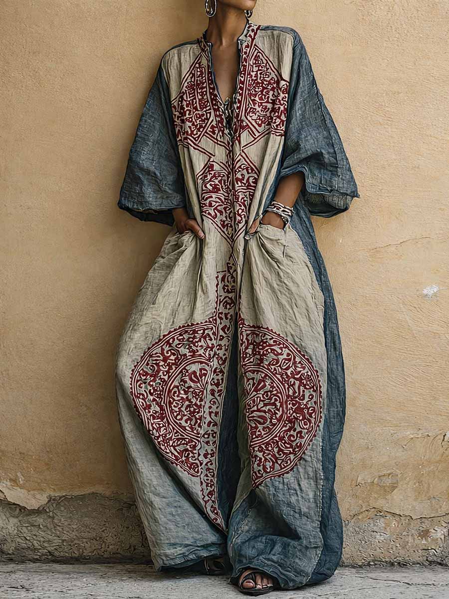 Hulda – Vid jumpsuit med orientaliskt mönster