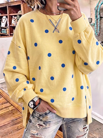 Rut – Oversized tröja med prickigt mönster