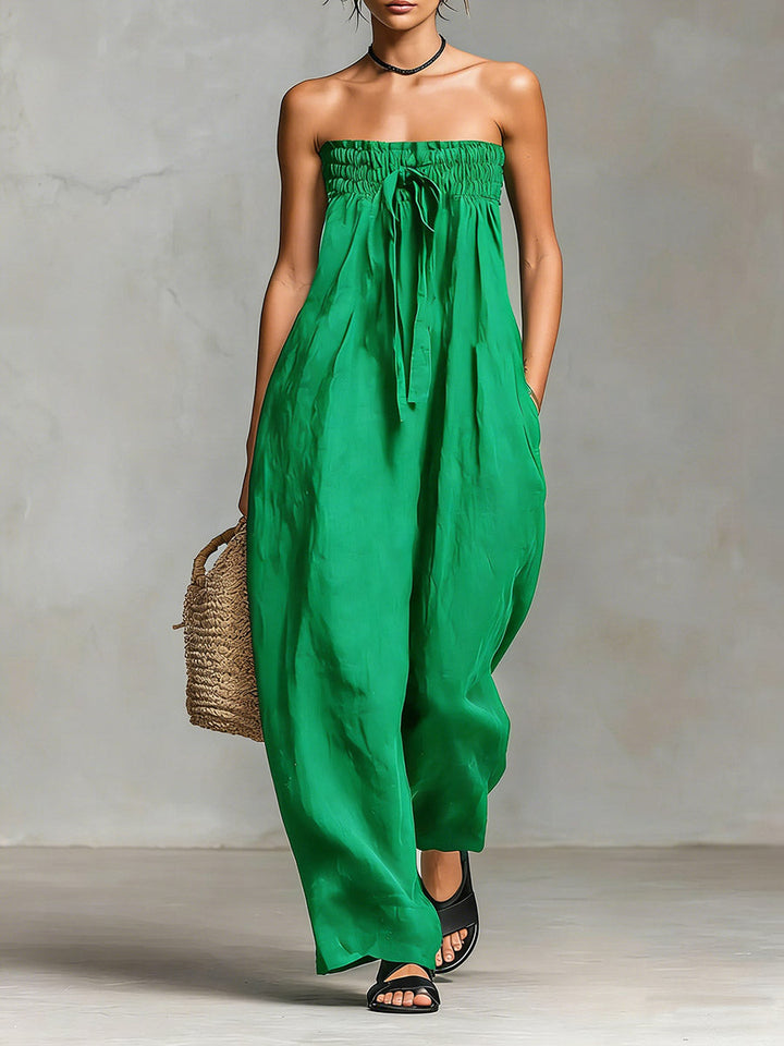 Anneli – Axelbandslös jumpsuit i maxi-längd