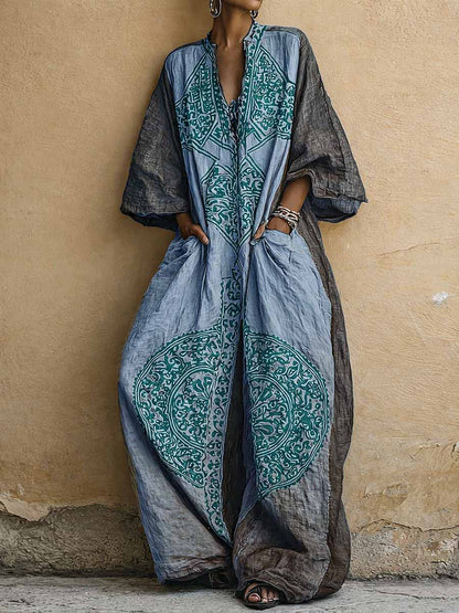 Hulda – Vid jumpsuit med orientaliskt mönster