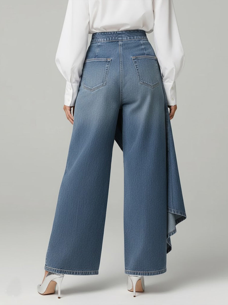 Amalia – Vida jeans med asymmetrisk överlappning