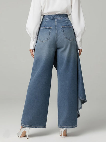 Amalia – Vida jeans med asymmetrisk överlappning