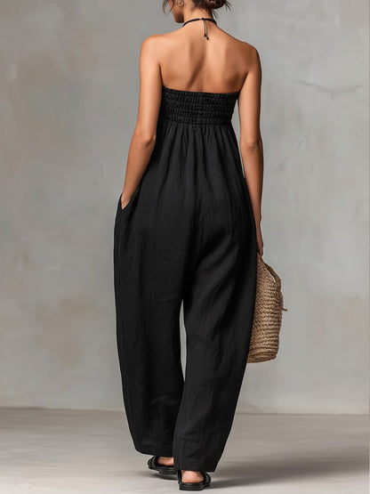 Anneli – Axelbandslös jumpsuit i maxi-längd