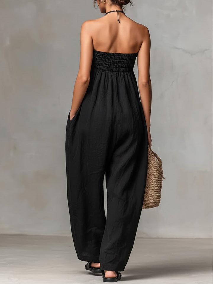 Anneli – Axelbandslös jumpsuit i maxi-längd