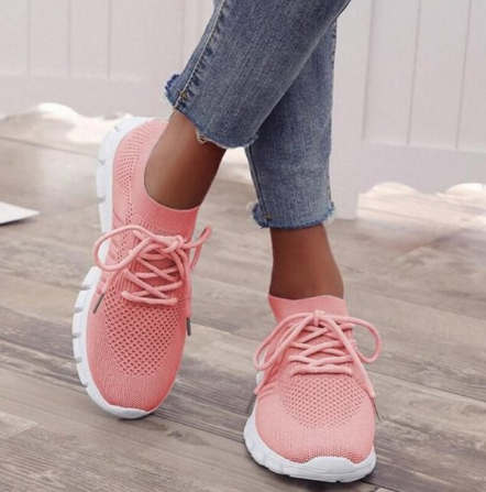 Beda – Lätta sneakers med stickad ovandel