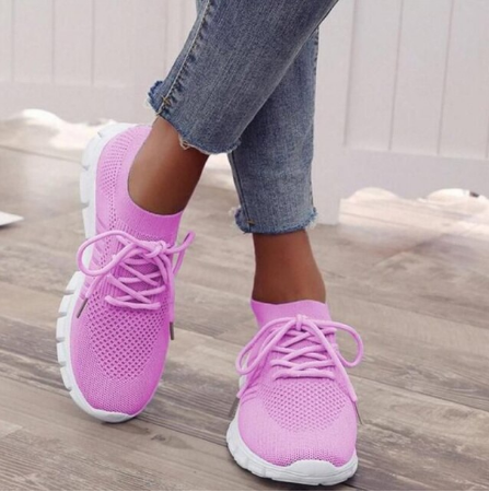 Beda – Lätta sneakers med stickad ovandel