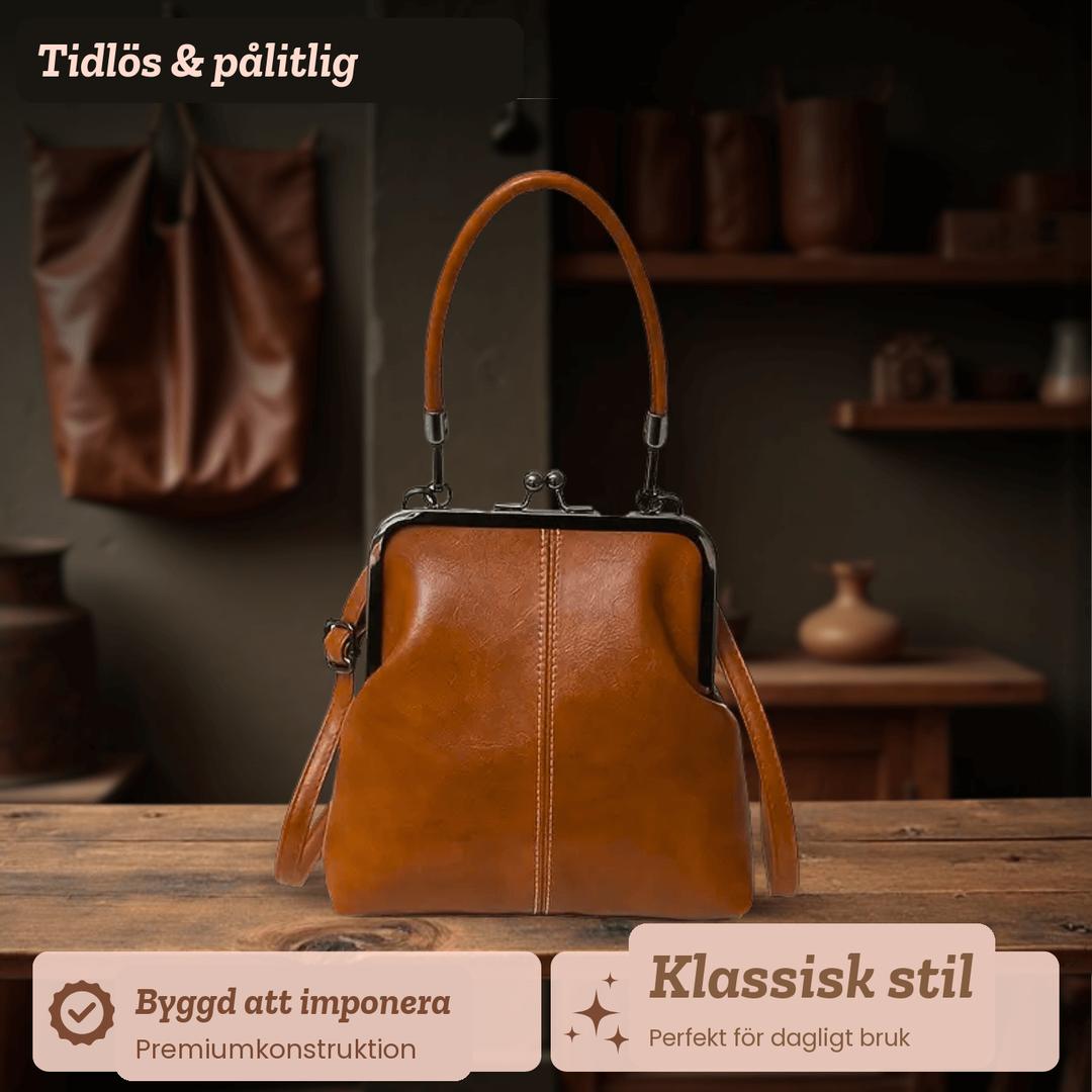 Rebecka – Vintage handväska med klicklås – handgjord av Astrid Göteborg