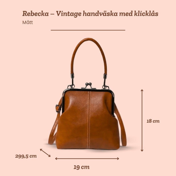 Rebecka – Vintage handväska med klicklås – handgjord av Astrid Göteborg