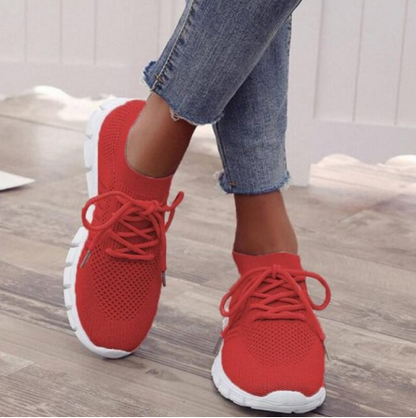 Beda – Lätta sneakers med stickad ovandel