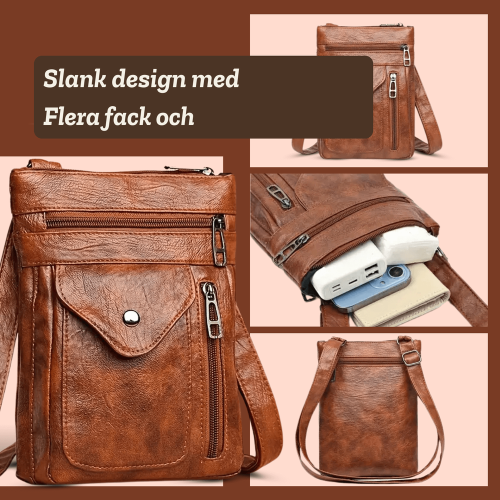 Siv – Crossbodyväska i äkta läder – handgjord av Astrid Göteborg