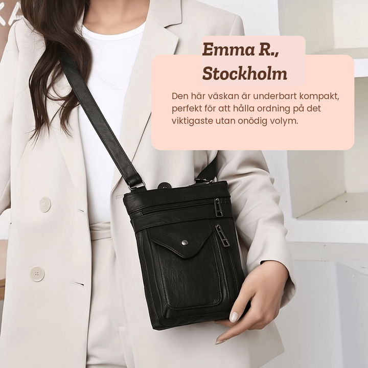 Siv – Crossbodyväska i äkta läder – handgjord av Astrid Göteborg