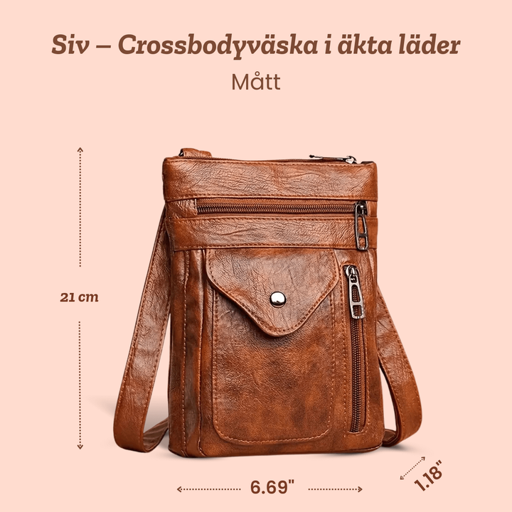 Siv – Crossbodyväska i äkta läder – handgjord av Astrid Göteborg