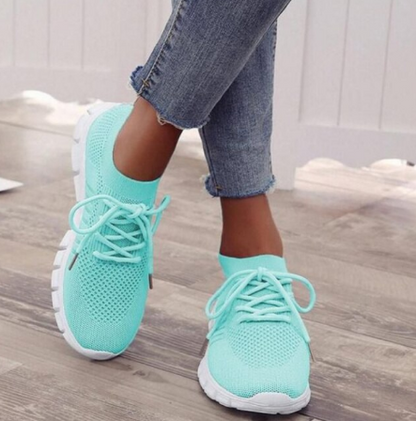 Beda – Lätta sneakers med stickad ovandel