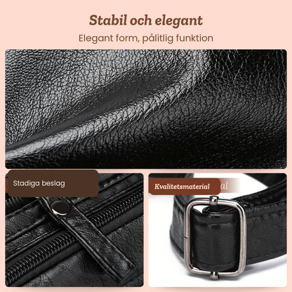 Solveig – Rymlig axelväska med flera fack – handgjord av Astrid Göteborg