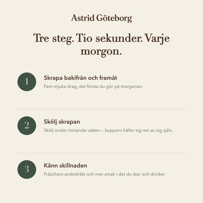 Sonja – Handformad tungskrapa i koppar – så använder du den, steg för steg