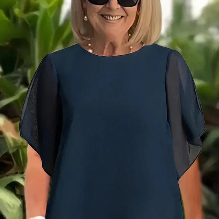 Gerda – Tvådelat set med draperad topp