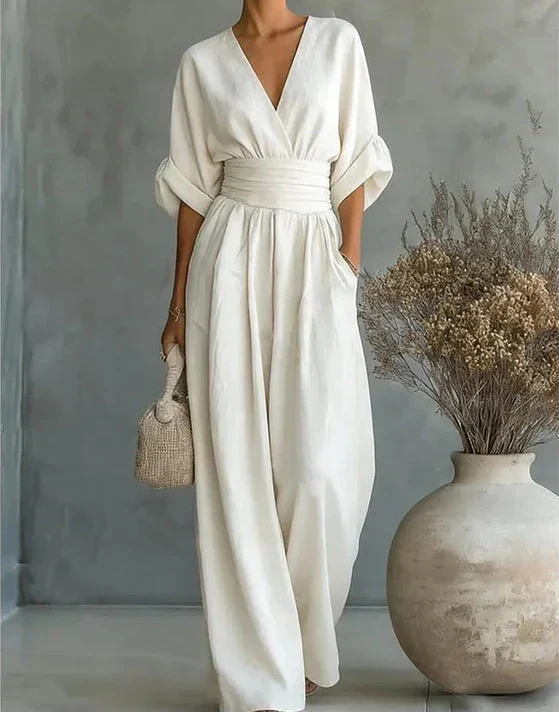 Iris – Elegant jumpsuit med vid benvidd