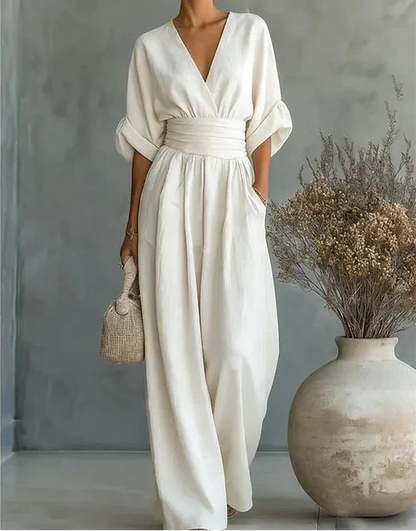 Iris – Elegant jumpsuit med vid benvidd