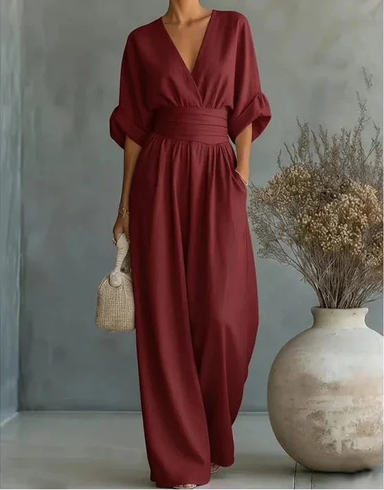 Iris – Elegant jumpsuit med vid benvidd