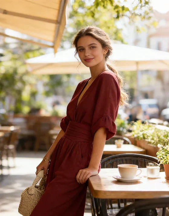 Iris – Elegant jumpsuit med vid benvidd