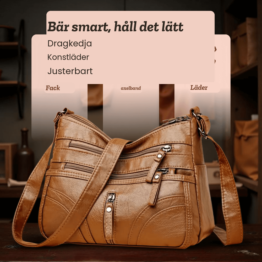 Vendela – Crossbodyväska med flera fack – handgjord av Astrid Göteborg