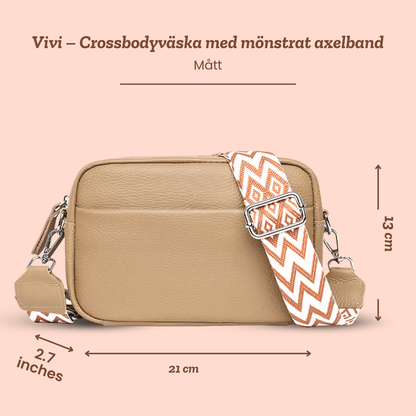 Vivi – Crossbodyväska med mönstrat axelband – handgjord av Astrid Göteborg