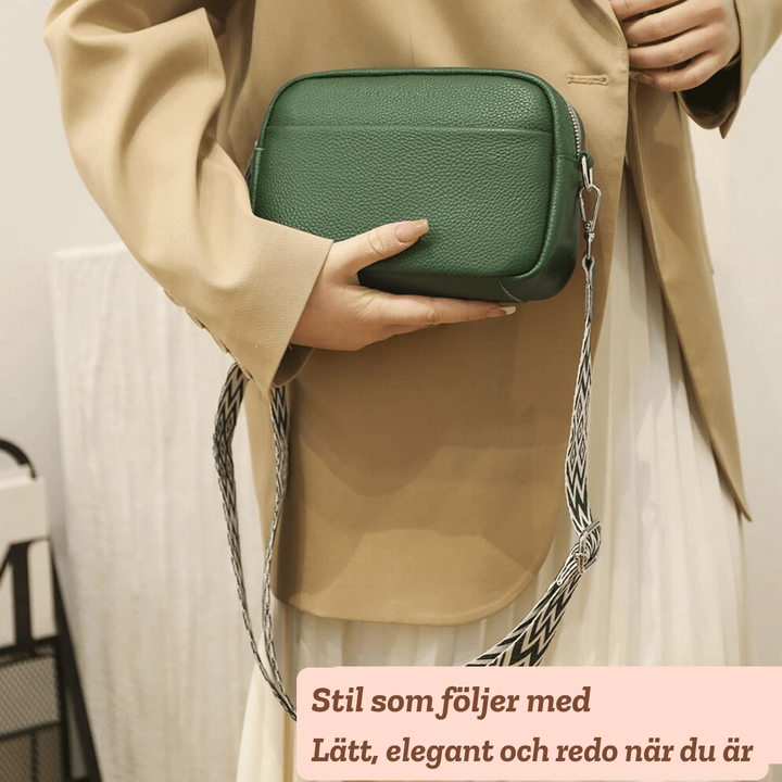 Vivi – Crossbodyväska med mönstrat axelband – handgjord av Astrid Göteborg
