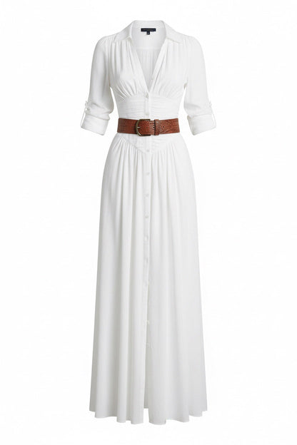 Tilda – Elegant plisserad midi­klänning