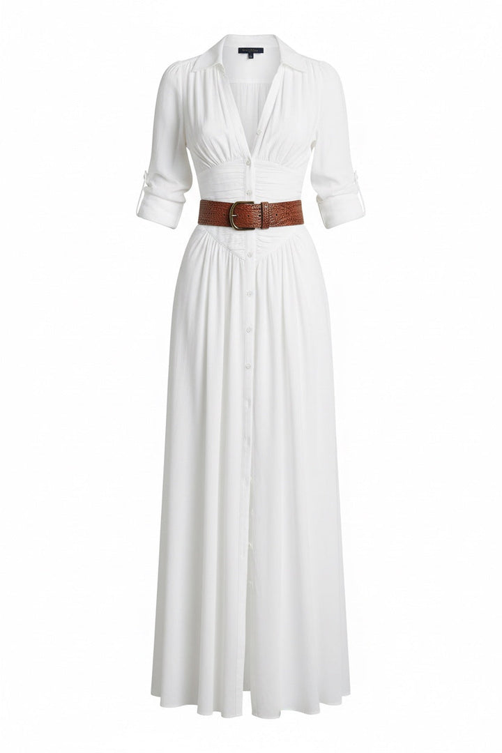 Tilda – Elegant plisserad midi­klänning